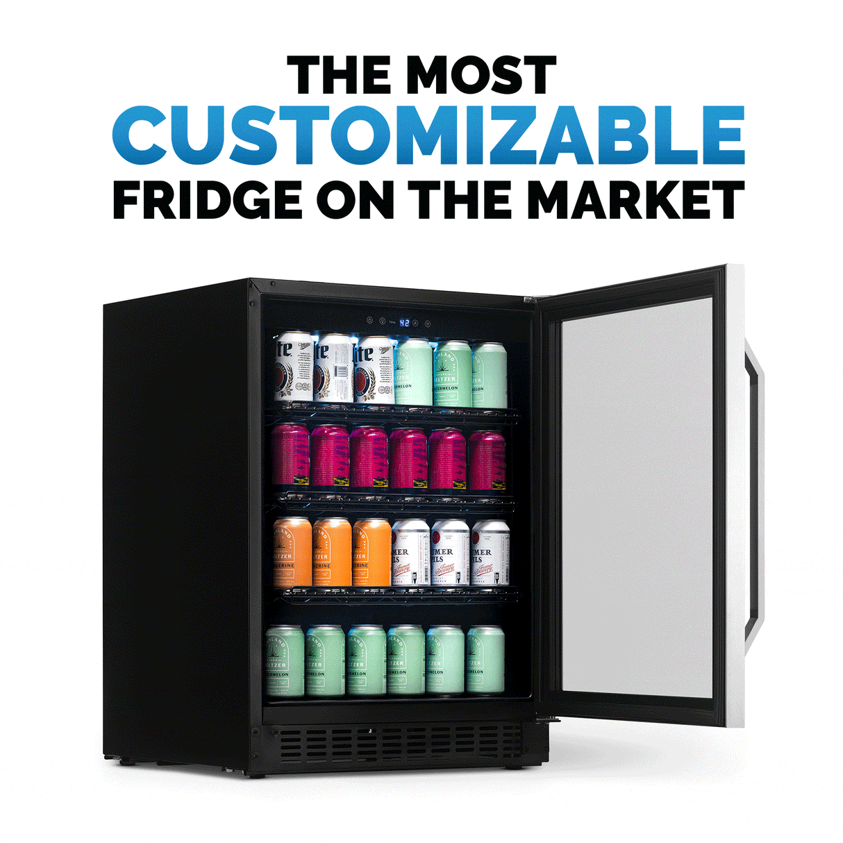 NewAir 24” Built-In or Freestanding 179-Can Beverage Fridge Beverage Centers NWB180SS00 Wine Coolers Empire