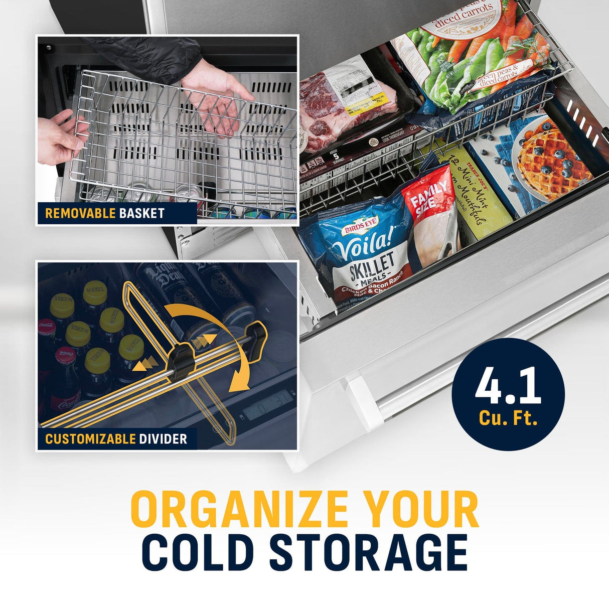 NewAir 24" Undercounter Dual Zone Freezer & Refrigerator Refrigerators NOF110SSD0 Wine Coolers Empire