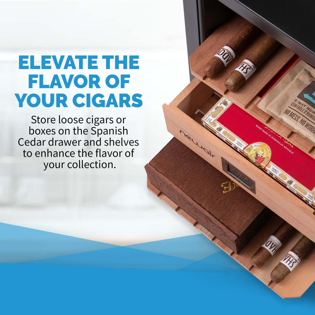 NewAir 250-Count Electric Cigar Humidor NCH250SS00 Cigar Humidors NCH250SS00 Wine Coolers Empire