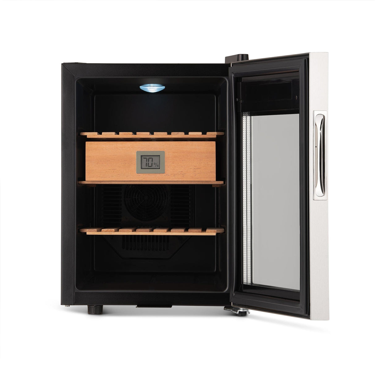 NewAir 250-Count Electric Cigar Humidor with Opti-Temp Cigar Humidors NCH250SS01 Wine Coolers Empire