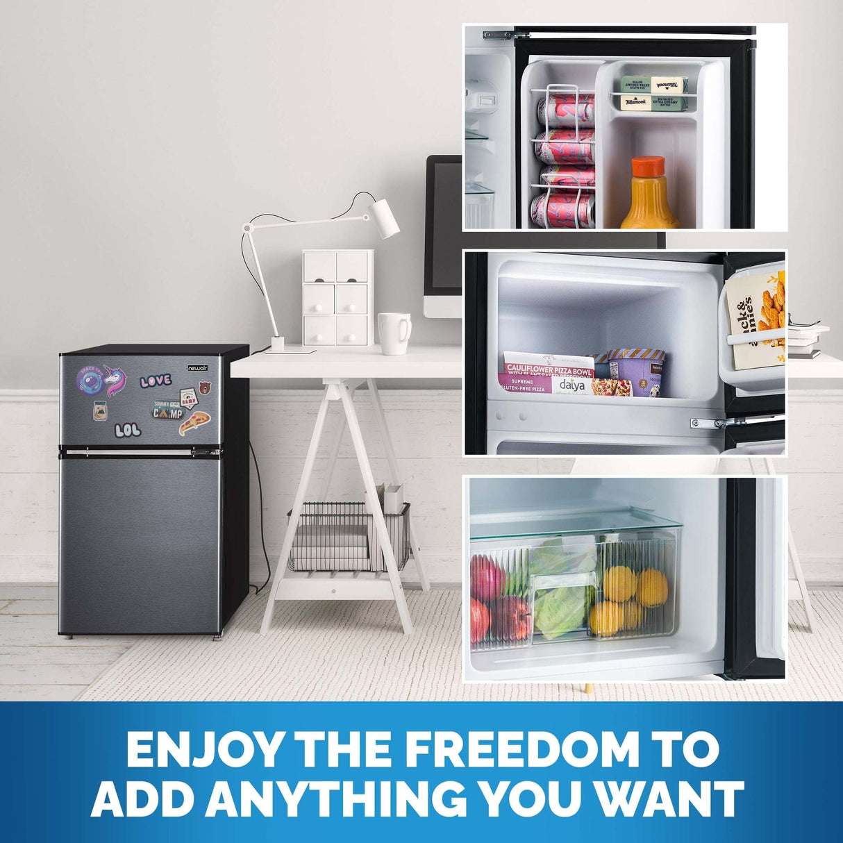 NewAir 3.1 Cu Ft Black Compact Mini Refrigerator NRF031BK00 Refrigerators NRF031BK00 Wine Coolers Empire