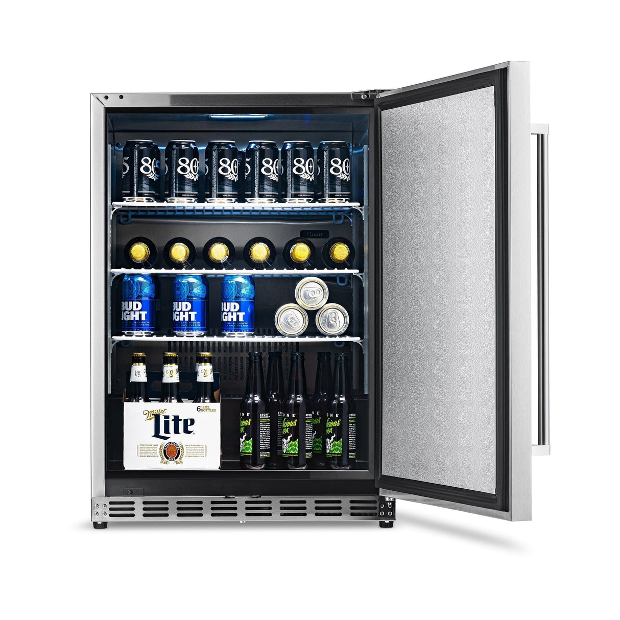 NewAir 5.3 Cu. Ft. Stainless Steel Beverage Fridge NCR053SS00 Beverage Centers NCR053SS00 Wine Coolers Empire