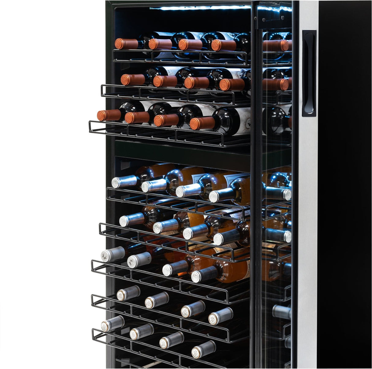 NewAir 76-Bottle Stainless Steel Dual Zone Wine Fridge - Wine Coolers