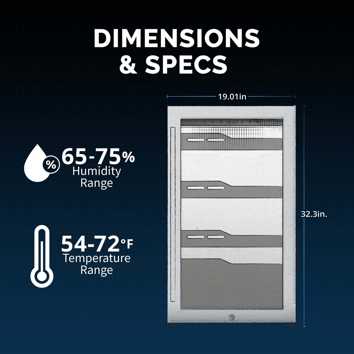 NewAir 840-Count Electric Cigar Humidor NCH840BK00 Cigar Humidors NCH840BK00 Wine Coolers Empire