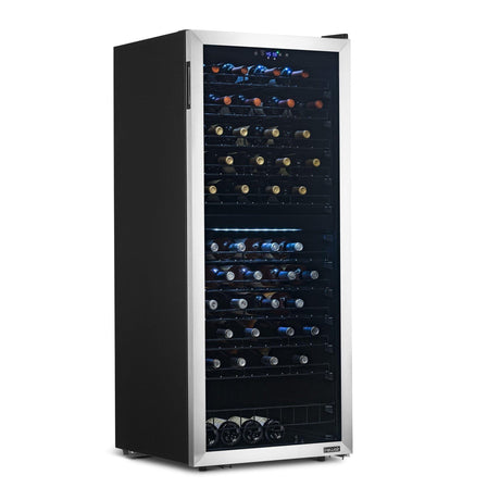 NewAir 98-Bottle Stainless Steel Dual Zone Wine Refrigerator Wine Coolers NWC098SS00 Wine Coolers Empire