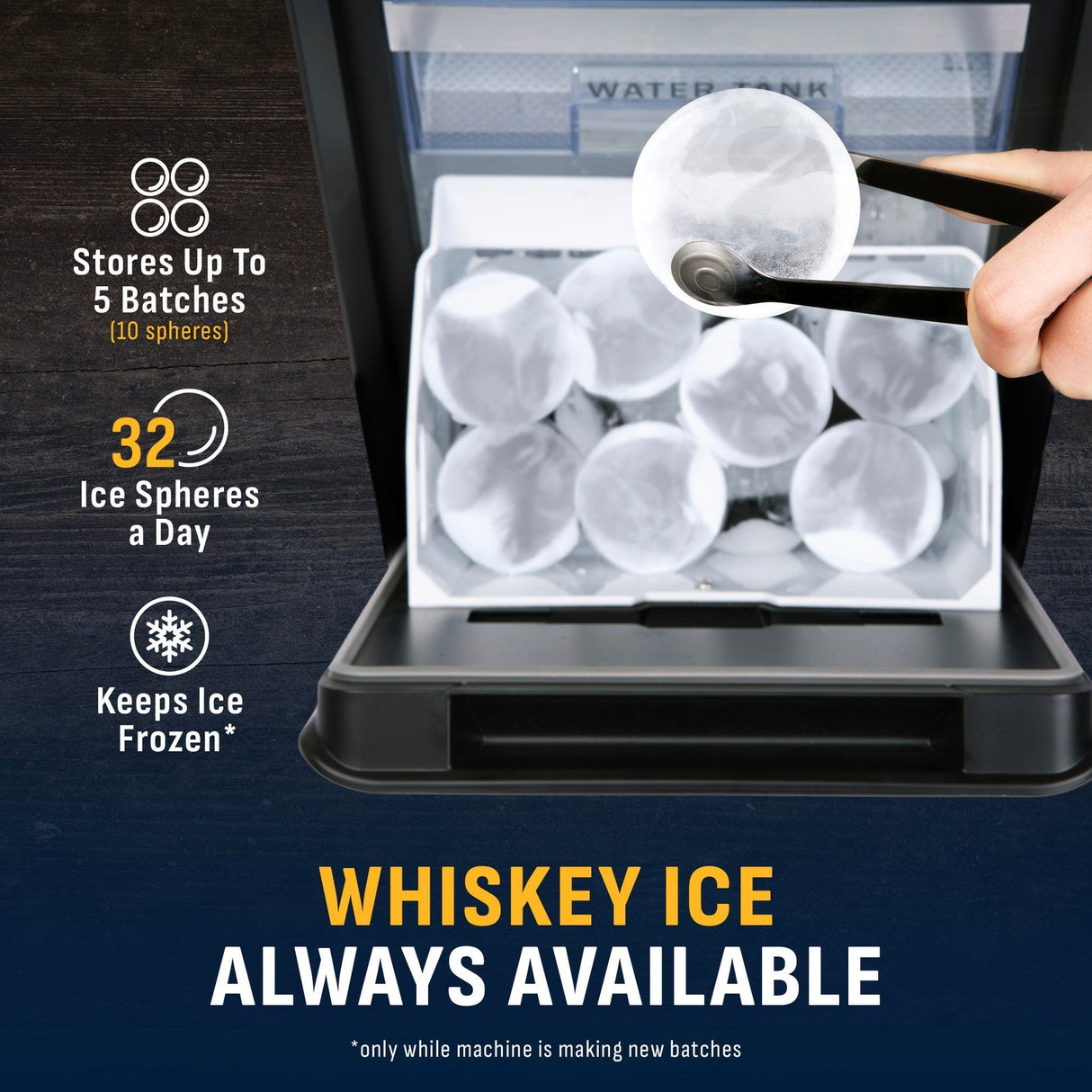 NewAir Countertop Whiskey Ice Ball Maker NIM005BSW0 Ice Makers NIM005BSW0 Wine Coolers Empire
