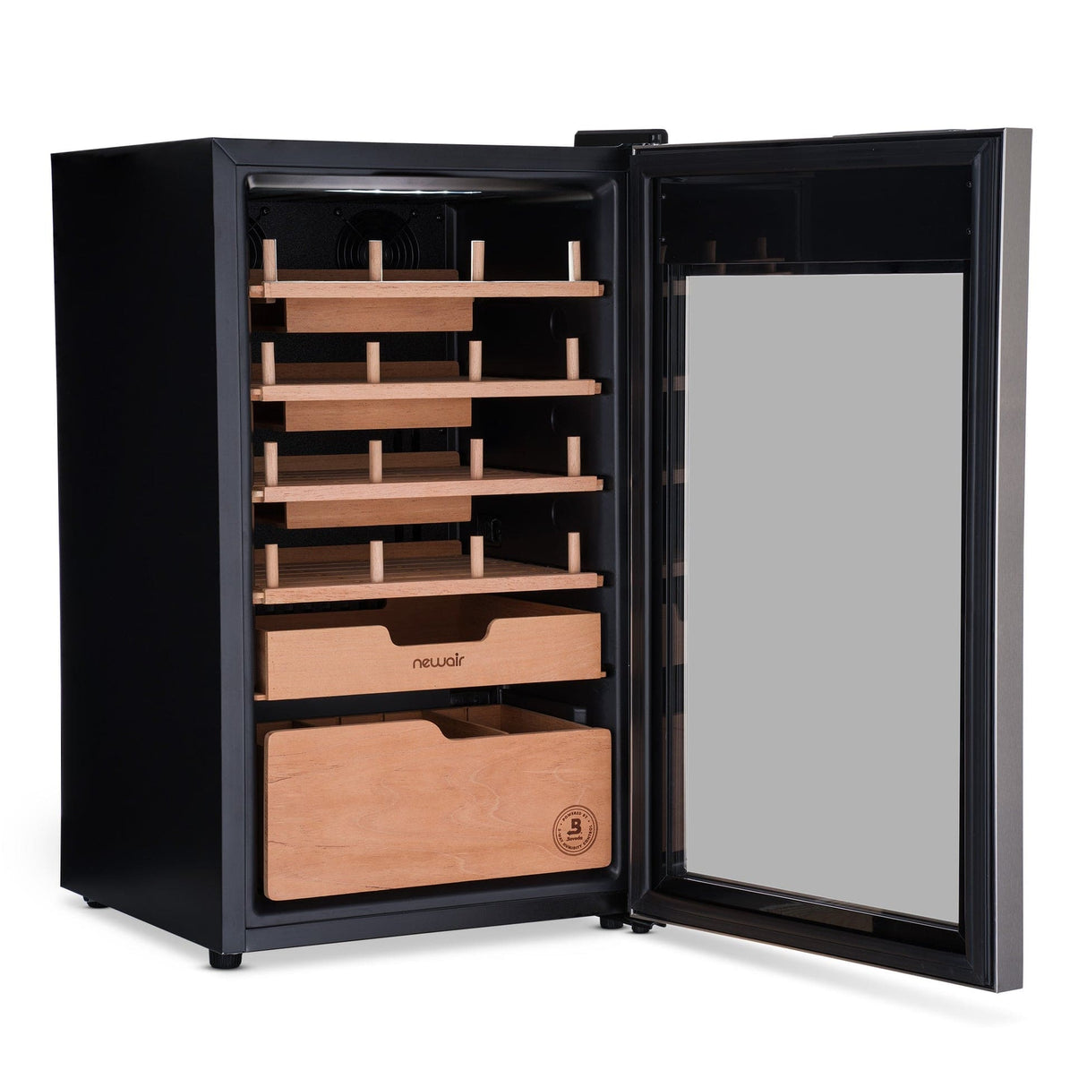 NewAir x Boveda 500-Count Electric Cigar Humidor NCH500SSB0 Cigar Humidors NCH500SSB0 Wine Coolers Empire