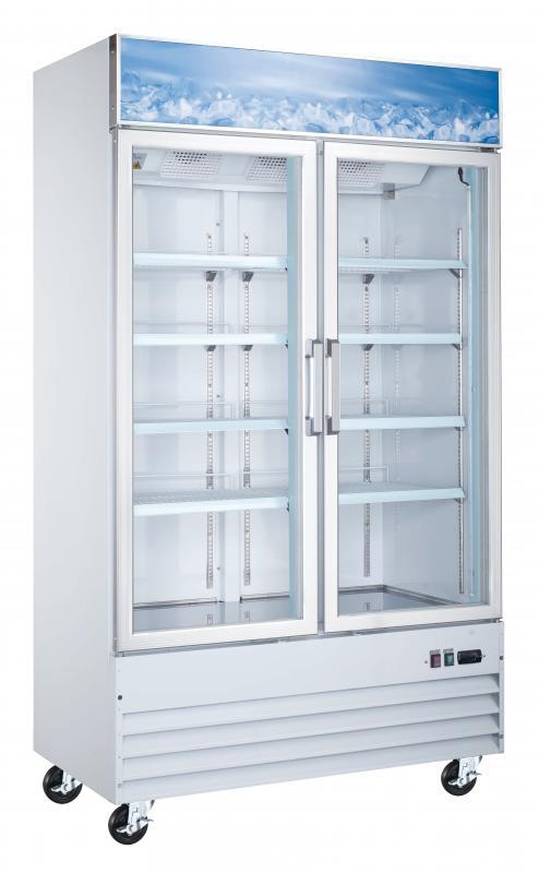 OMCAN 49" Dual Glass Door Freezer with “d” Type Breaker 50031 Freezers 50031 Wine Coolers Empire