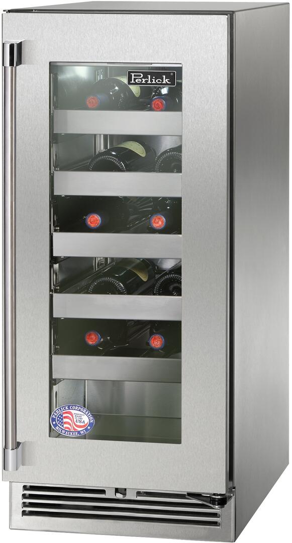 Perlick 15 inch Signature Series 20 Bottle Wine Cooler HP15WO-4-3 Wine Coolers HP15WO-4-3R Wine Coolers Empire