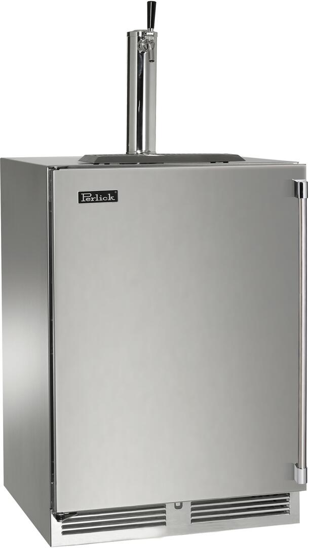 Perlick 24-Inch Signature Series Indoor Beer Dispenser HP24TS-4-1-1 Kegerators HP24TS-4-1L-1 Wine Coolers Empire