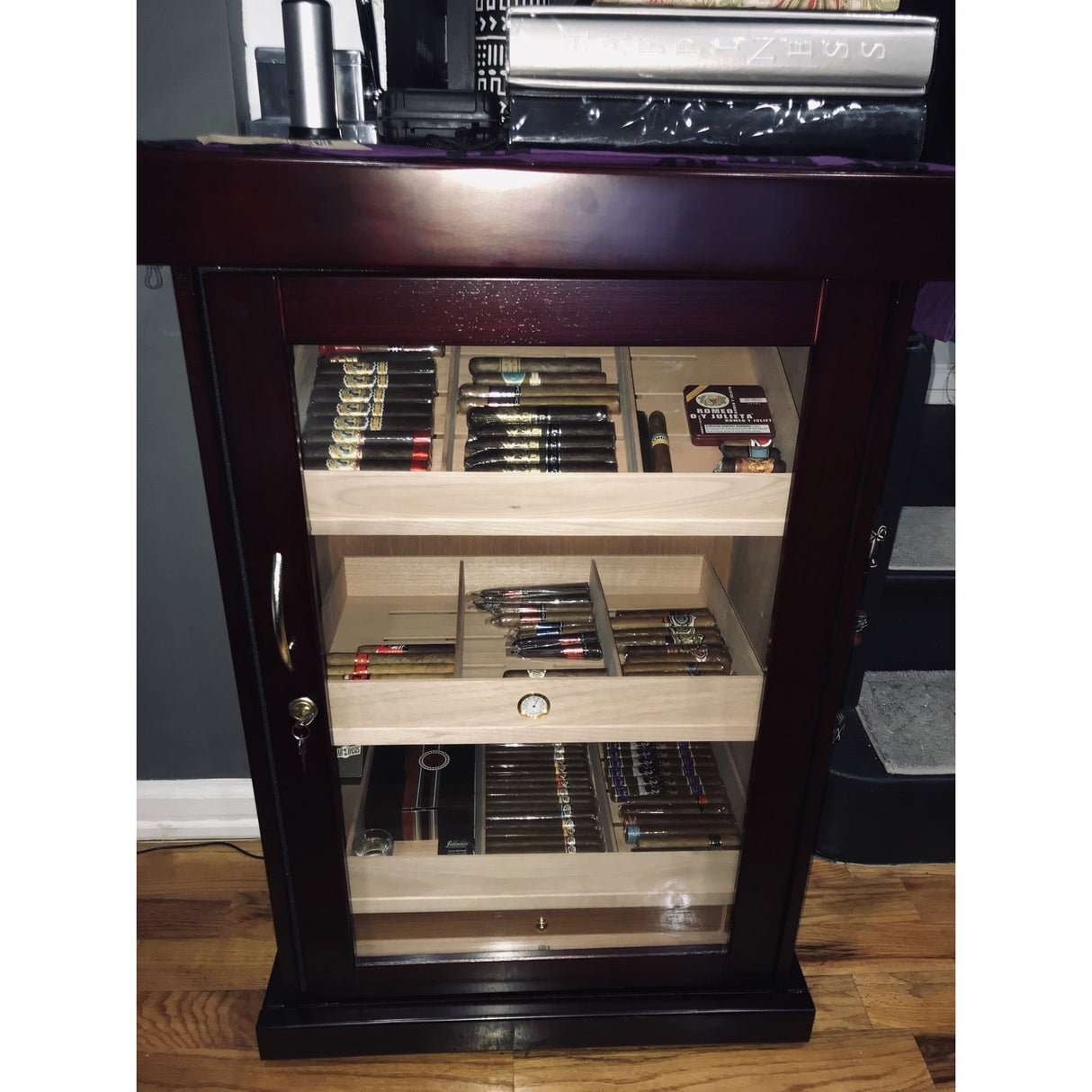 Prestige Import Group The Spartacus Display Tower Cabinet Cigar Humidor SPRT Cigar Humidors SPRT Wine Coolers Empire