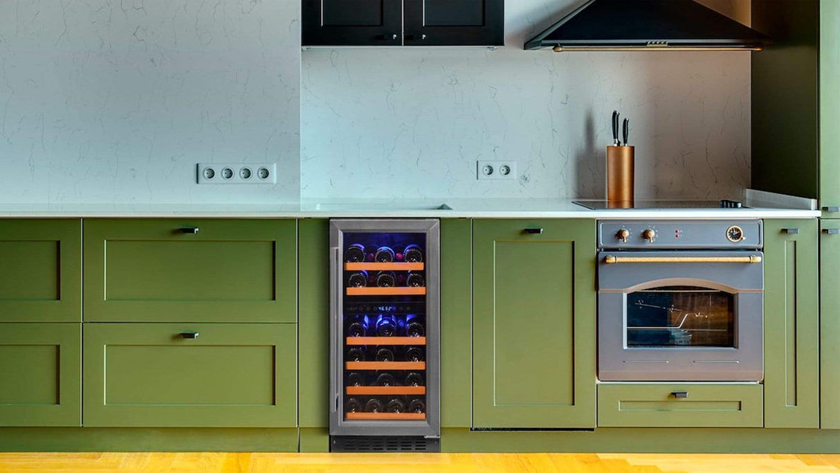 Smith & Hanks 32 Bottle Dual Zone Stainless Steel Wine Fridge RW88DR Wine Coolers RE100006 Wine Coolers Empire