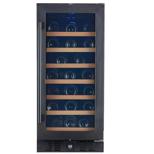 Smith & Hanks 34 Bottle Single Zone Black Stainless Steel Wine Fridge RE55007 Wine Coolers RE55007 Wine Coolers Empire