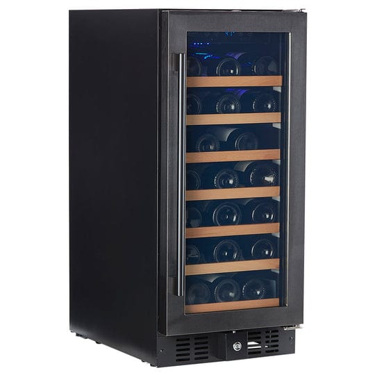 Smith & Hanks 34 Bottle Single Zone Black Stainless Steel Wine Fridge RE55007 Wine Coolers RE55007 Wine Coolers Empire