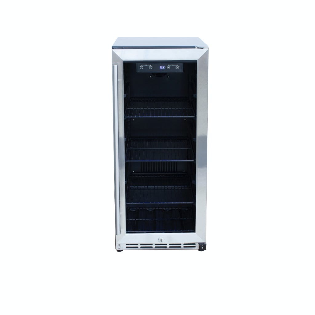 Summerset 15" Outdoor Rated Fridge w/Glass Door SSRFR-15G Refrigerators SSRFR-15G Wine Coolers Empire