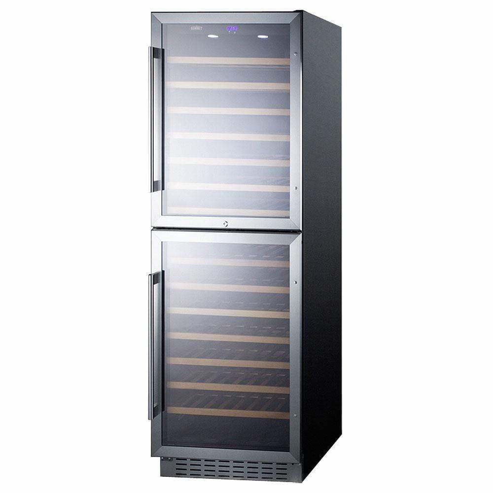 Summit 118 Bottle Dual Zone Stainless Steel Wine Fridge SWC1875B Wine Coolers SWC1875B Wine Coolers Empire