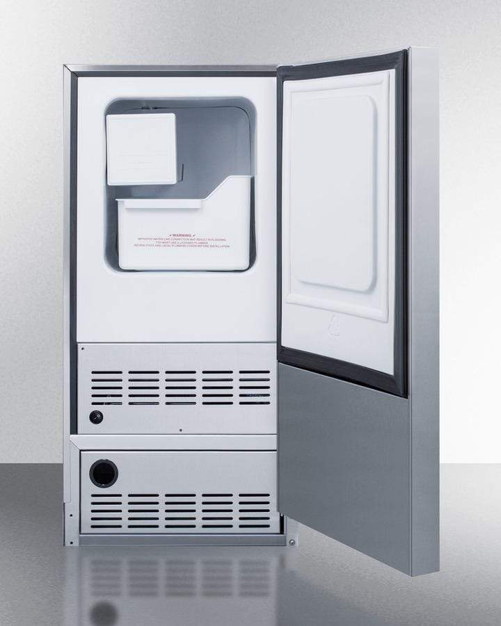 Summit 12 lb. Drain-Free Built-in Ice Maker - Stainless Steel Cabinet And Door BIM25H32 Ice Makers BIM25H32 Wine Coolers Empire