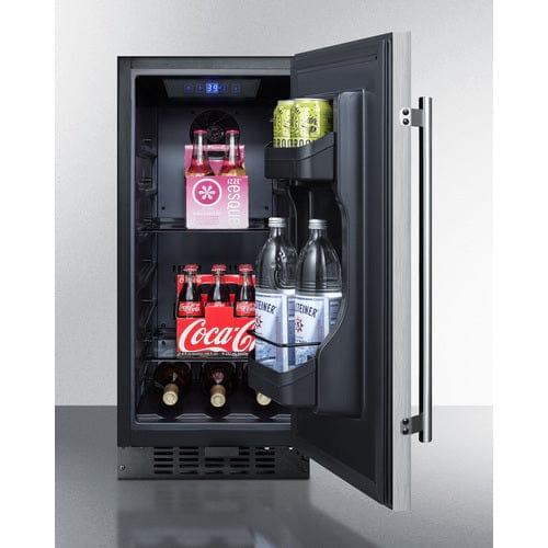 Summit 15" Stainless Steel Built-In All-Refrigerator ALR15BCSS Refrigerators ALR15BCSS Wine Coolers Empire