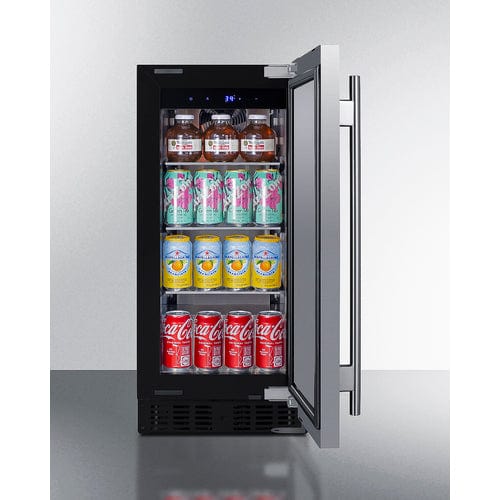 Summit 15" Stainless Steel Door All-Refrigerator ASDS1523 Refrigerators ASDS1523 Wine Coolers Empire