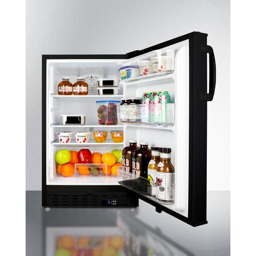 Summit 20" Black Finish All-Refrigerator ALR47B Refrigerators ALR47B Wine Coolers Empire