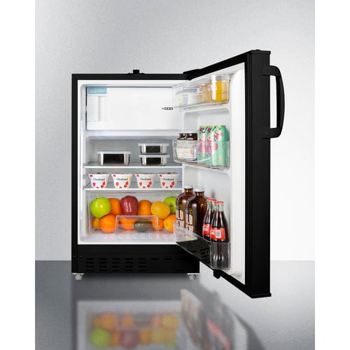Summit 20" Black Finish Refrigerator-Freezer ALRF49B Refrigerators ALRF49B Wine Coolers Empire