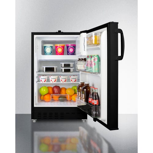 Summit 20" Black Finish Refrigerator-Freezer ALRF49B Refrigerators ALRF49B Wine Coolers Empire