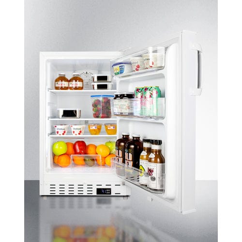 Summit 20" White Finish Built-In All-Refrigerator ALR46W Refrigerators ALR46W Wine Coolers Empire