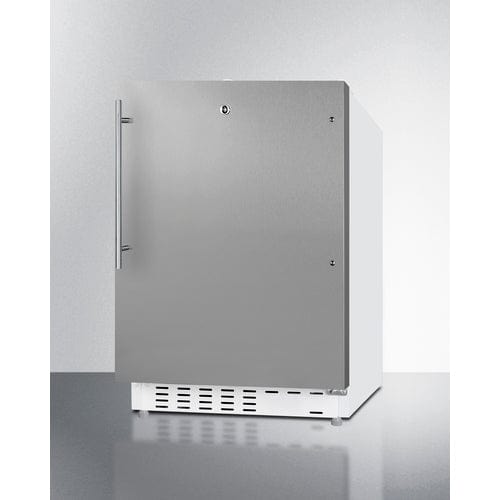 Summit 21" ADA Compliant Stainless Refrigerator-Freezer ALRF48SSHV Refrigerators ALRF48SSHV Wine Coolers Empire