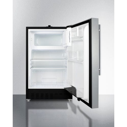 Summit 21" Stainless Door Refrigerator-Freezer ALRF49BCSSHV Refrigerators ALRF49BCSSHV Wine Coolers Empire