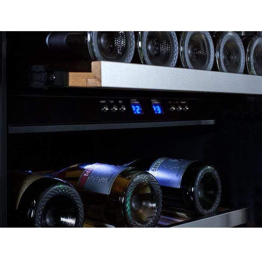 Summit 24" 133 Bottle Triple Zone Stainless Steel Wine Fridge SWC1987T Wine Coolers SWC1987T Wine Coolers Empire