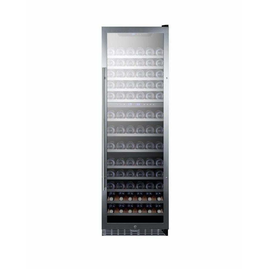 Summit 24" 133 Bottle Triple Zone Stainless Steel Wine Fridge SWC1987T Wine Coolers SWC1987T Wine Coolers Empire