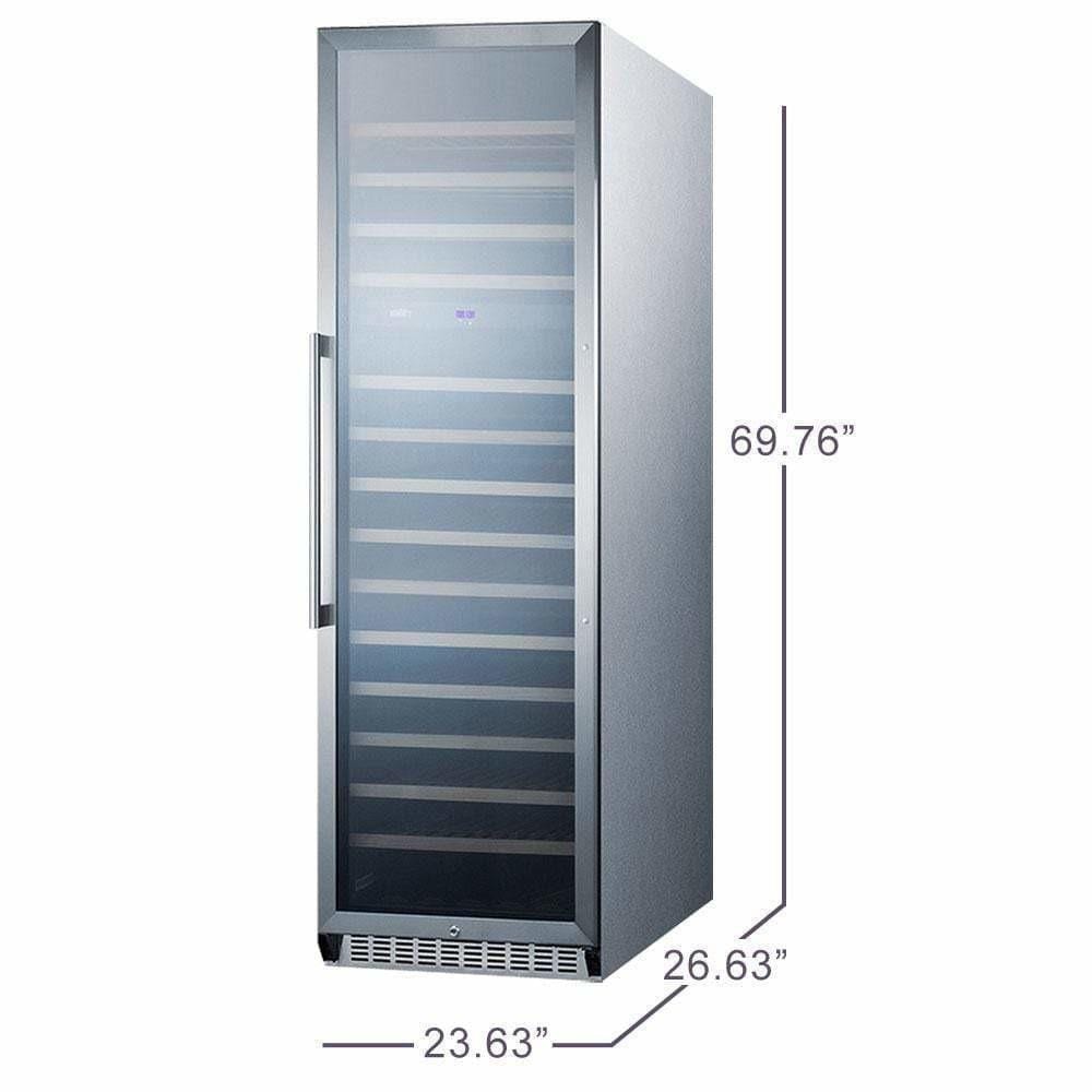 Summit 24"  174 Bottle Dual Zone All Stainless Steel Wine Fridge SWC1966CSS Wine Coolers SWC1966CSS Wine Coolers Empire