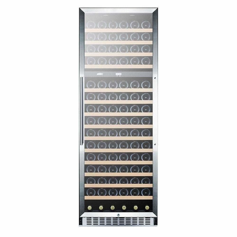 Summit 24"  174 Bottle Dual Zone All Stainless Steel Wine Fridge SWC1966CSS Wine Coolers SWC1966CSS Wine Coolers Empire