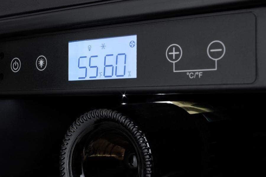 Summit 24" 42 Bottle Dual Zone Black Stainless Steel Built-In Wine Fridge SWC24GKS Wine Coolers SWC24GKS Wine Coolers Empire