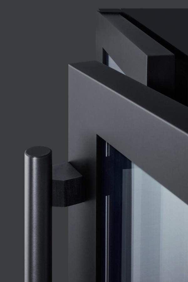 Summit 24" 42 Bottle Dual Zone Black Stainless Steel Built-In Wine Fridge SWC24GKS Wine Coolers SWC24GKS Wine Coolers Empire