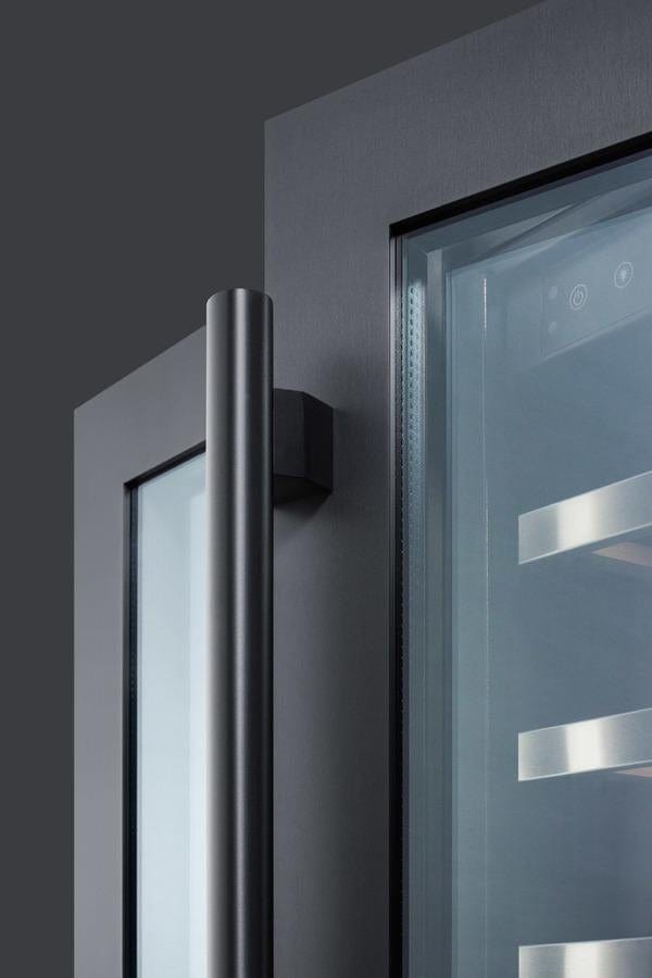 Summit 24" 42 Bottle Dual Zone Black Stainless Steel Built-In Wine Fridge SWC24GKS Wine Coolers SWC24GKS Wine Coolers Empire