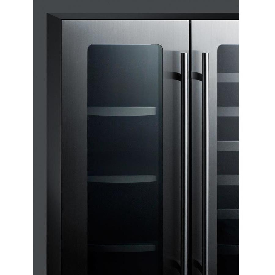 Summit 24" 5.8 cu. ft. Stainless Steel Built-In Dual Zone French Door Wine Coolers CL242WBVCSS Beverage Centers CL242WBVCSS Wine Coolers Empire