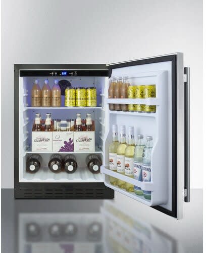 Summit 24" ADA Compliant Right Hinge Built-In Refrigerator AL55CSS Refrigerators AL55CSS Wine Coolers Empire