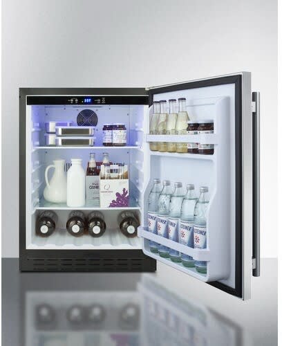 Summit 24" ADA Compliant Right Hinge Built-In Refrigerator AL55CSS Refrigerators AL55CSS Wine Coolers Empire