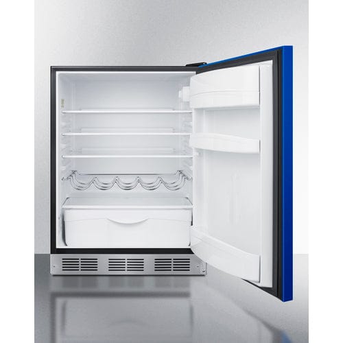 Summit 24" ADA Undercounter Blue Door All-Refrigerator BAR631BKBADA Refrigerators BAR631BKBADA Wine Coolers Empire