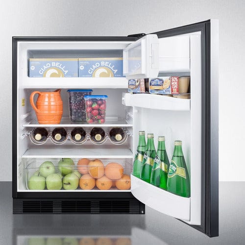 Summit 24" Black Cabinet Refrigerator-Freezer CT663BKSSHH Refrigerators CT663BKSSHH Wine Coolers Empire