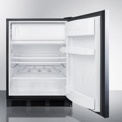 Summit 24" Black Cabinet Refrigerator-Freezer CT663BKSSHH Refrigerators CT663BKSSHH Wine Coolers Empire