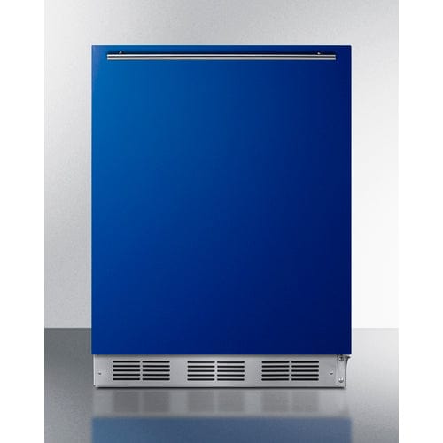 Summit 24" Blue Finish ADA Refrigerator Freezer BRF611WHBADA Refrigerators BRF611WHBADA Wine Coolers Empire