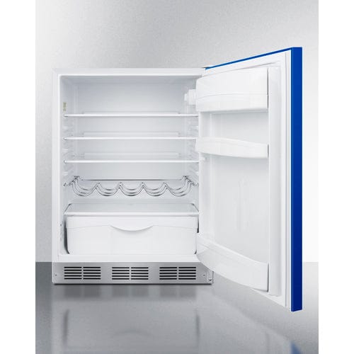 Summit 24" Blue Finish All-refrigerator BAR611WHB Refrigerators BAR611WHB Wine Coolers Empire