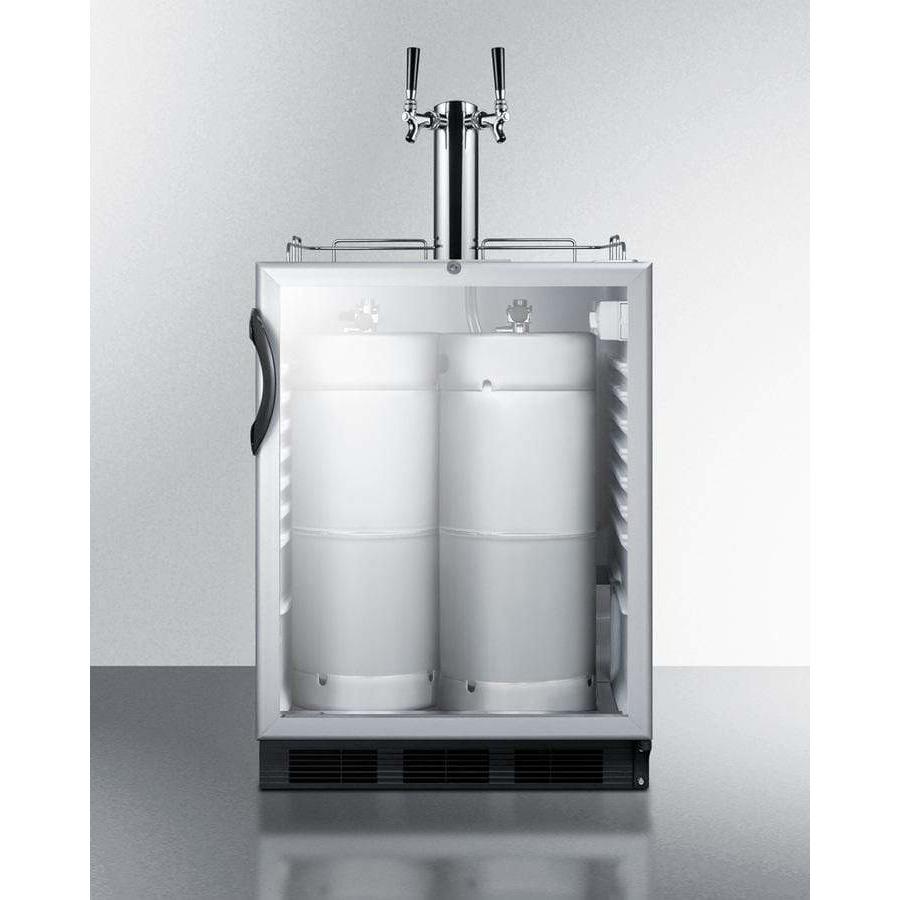 Summit 24" Built-in Automatic Defrost Single Tap Glass Door Commercial ADA Kegerator SBC56GBIADA Kegerators SBC56GBIADA Wine Coolers Empire