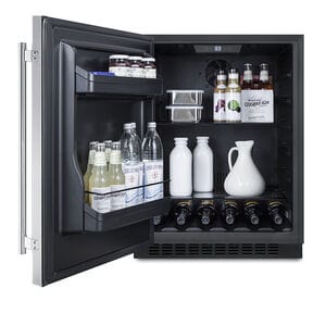 Summit 24" Built-In Stainless Steel Refrigerator AL54CSSLHD Refrigerators AL54CSSLHD Wine Coolers Empire