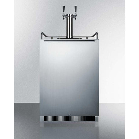 Summit 24" Dual Tap Stainless Steel Built-In Kegerator SBC677BITWIN Kegerators SBC677BITWIN Wine Coolers Empire