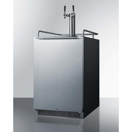 Summit 24" Dual Tap Stainless Steel Built-In Kegerator SBC677BITWIN Kegerators SBC677BITWIN Wine Coolers Empire