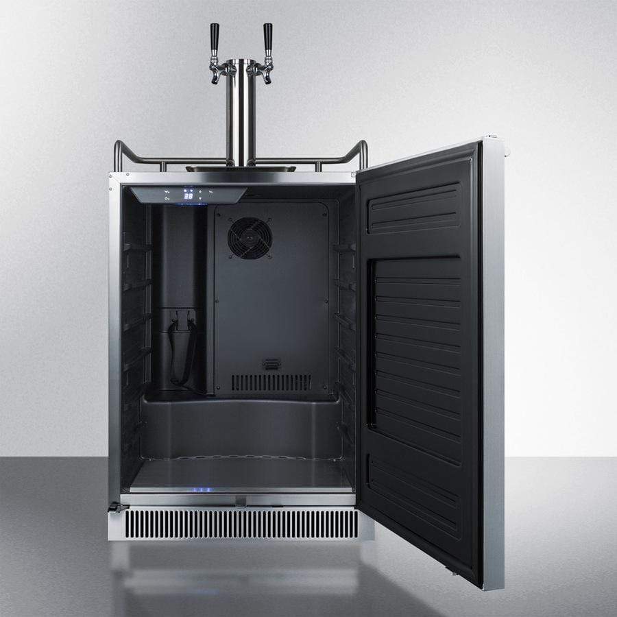 Summit 24" Dual Tap Stainless Steel Built-In Kegerator SBC677BITWIN Kegerators SBC677BITWIN Wine Coolers Empire