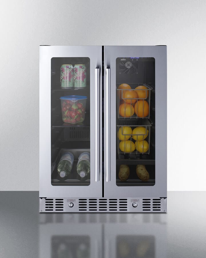 Summit 24" Dual Zone Built-in Produce Refrigerator ALFD24WBVCSSPANTRY Refrigerators ALFD24WBVCSSPANTRY Wine Coolers Empire